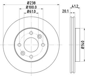 Remschijf Gecoat 52820PRO 8DD355101261