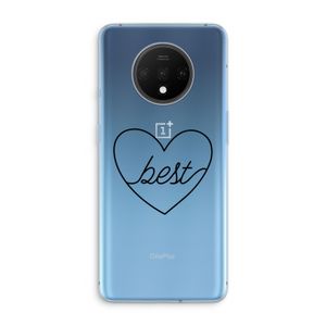 Best heart black: OnePlus 7T Transparant Hoesje