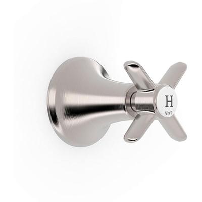 Tres Clasic stopkraan warm 1/2" bi x 1/2" bi rvs look