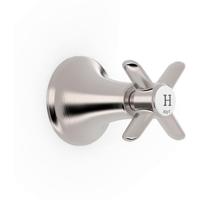 Tres Clasic stopkraan warm 1/2" bi x 1/2" bi rvs look