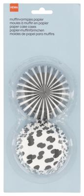 HEMA Muffinvormpjes - 150 stuks (grijs)