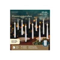 Lumineo Led kaarsenset 10-delig wit ø1,5xh15cm
