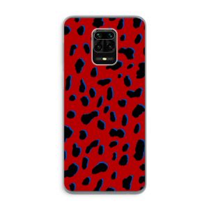 Red Leopard: Xiaomi Redmi Note 9 Pro Transparant Hoesje