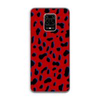 Red Leopard: Xiaomi Redmi Note 9 Pro Transparant Hoesje