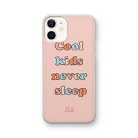 Cool Kids Never Sleep: iPhone 12 Transparant Hoesje