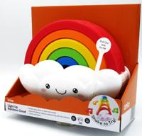 Playgo - licht en geluiden regenboogwolkje met stapel boogjes Playgo - licht en geluiden regenboogwolkje met stapel boogjes