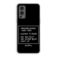 Mijn Motto's: OnePlus Nord 2 5G Transparant Hoesje