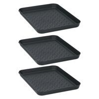 Tom multifunctionele bakken 35x27.5x3 cm 3 stuks zwart