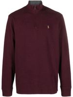 Polo Ralph Lauren pull zippé à logo brodé - Rouge