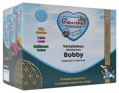 Renske Hond Vers Gestoomd Variatiebox Bobby graanvrij 12 x 395g