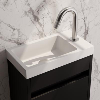 Opbouw Fonteinkraan Brauer Brushed Carving Edition Met Gebogen Uitloop RVS Geborsteld PVD Brauer