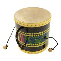 Tam - Tam Drums met Lijn van Stippen (ca. 10 x 10 cm) - thumbnail