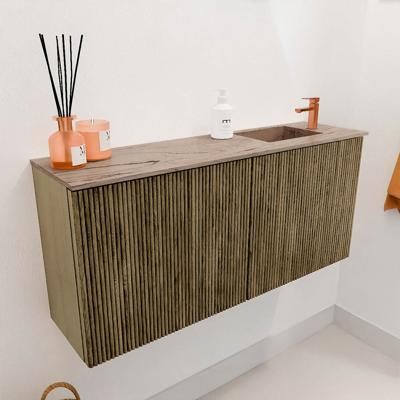 Toiletmeubel Mondiaz Joya Dlux | 90 cm | Meubelkleur Dusk | Faye wastafel Arena Wasbak Rechts | 1 kraangat