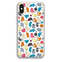 Kleurrijke katten: iPhone XS Max Transparant Hoesje