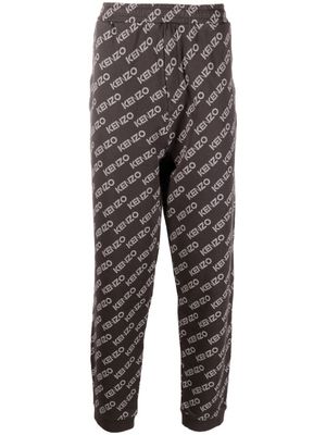 Kenzo pantalon de jogging à motif monogrammé - Noir