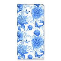 Smart Cover voor Samsung Galaxy A71 Flowers Blue