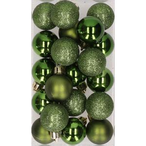 Cosy & Trendy Kerstballen - 20x - klein - appelgroen - 3 cm