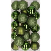 Cosy & Trendy Kerstballen - 20x - klein - appelgroen - 3 cm