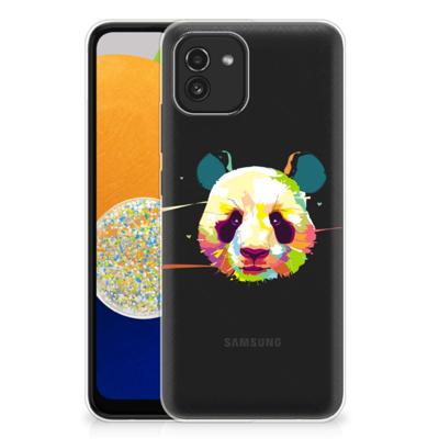 Samsung Galaxy A03 Telefoonhoesje met Naam Panda Color Samsung Galaxy A03 Telefoonhoesje met Naam Panda Color