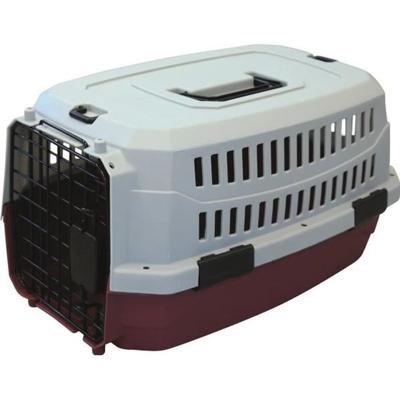 M-PETS Draagtas Viaggio Carrier M - 68x47,6x45cm - Bordeaux en grijs - Voor hond