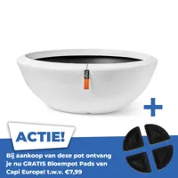 Schaal Laag Arc Granite 153x56 Wit