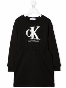 Calvin Klein Kids robe-sweat à logo imprimé - Noir