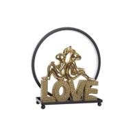 Verlichte decoratie DKD Home Decor Love Hars Konijn love 30 x 11 x 31,5 cm
