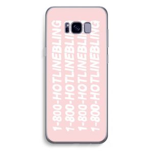 Hotline bling pink: Samsung Galaxy S8 Plus Transparant Hoesje