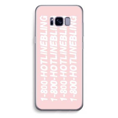 Hotline bling pink: Samsung Galaxy S8 Plus Transparant Hoesje