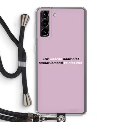 uw waarde daalt niet: Samsung Galaxy S21 Plus Transparant Hoesje met koord