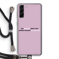 uw waarde daalt niet: Samsung Galaxy S21 Plus Transparant Hoesje met koord