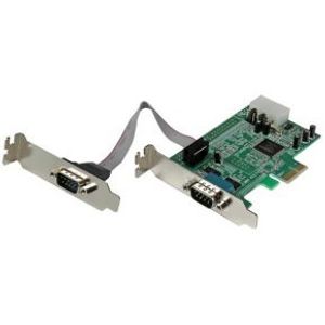 StarTech.com 2-poort Low Profile Native RS232 PCI Express Seriële Kaart met 16550 UART