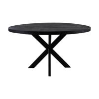 Eettafel Melbourne Rond - 80 - Zwart - Mango