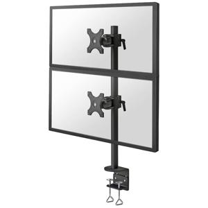 Neomounts FPMA-D700DV 2-voudig Monitor-tafelbeugel 25,4 cm (10) - 68,6 cm (27) In hoogte verstelbaar, Kantelbaar, Zwenkbaar, Roteerbaar