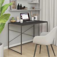 Computerbureau 110x60x70 cm bewerkt hout zwart