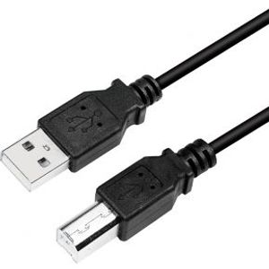 LogiLink CU0007B USB-kabel 2 m USB 2.0 USB A USB B Zwart
