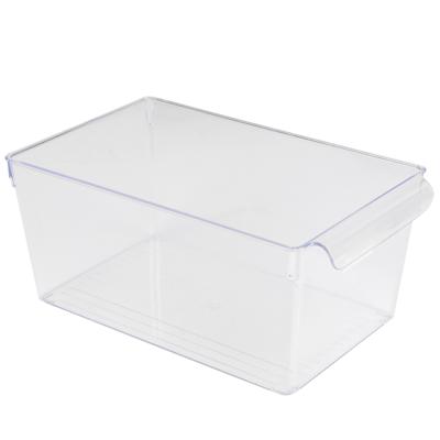Koelkast/keuken organizer bak - transparant - kunststof - L32 x B20 x H14 cm - groente lade