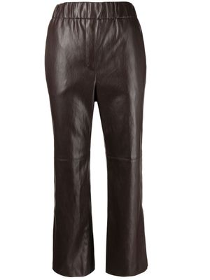 Goen.J pantalon court à taille haute - Marron