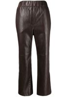 Goen.J pantalon court à taille haute - Marron