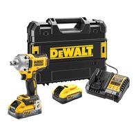 DeWalt DCF891H2T-QW | 18V XR Brushless 1/2" Slagmoersleutel frictiering aansluiting | 2x 5.0Ah POWERSTACK accu in TSTAK koffer - DCF891H2T-QW