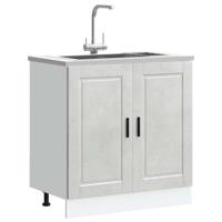 Spoelbakonderkast Porto 80x46x81,5 cm bewerkt hout betongrijs