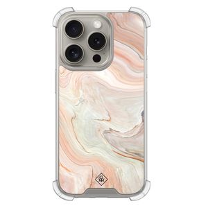 iPhone 15 Pro shockproof hoesje - Marmer waves