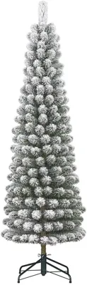 Black Box Trees Charlton Pilar kunstkerstboom besneeuwd groen 155cm
