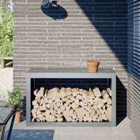 VidaXL Haardhoutrek 100x40x60 cm gegalvaniseerd staal