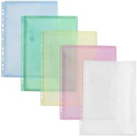 Foldersys geperforeerde showtas A4, geassorteerde kleuren, pak van 10 stuks