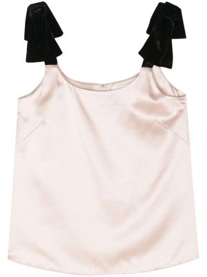 Chloé haut satiné à détail de nœud - Rose