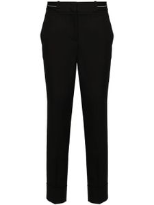 Peserico pantalon de tailleur à détail de chaîne - Noir