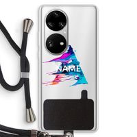 Abstract Spectrum: Huawei P50 Pro Transparant Hoesje met koord