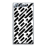 Zwarte vegen: Sony Xperia XZ1 Transparant Hoesje