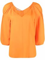 Stella McCartney blouse crop à manches bouffantes - Orange